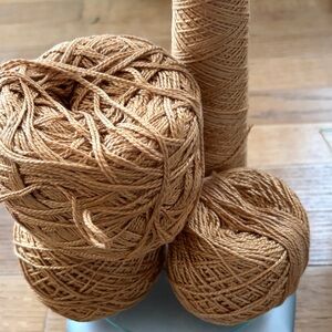 Bright Gold 13.6 ounces of yarn pearlized cotton